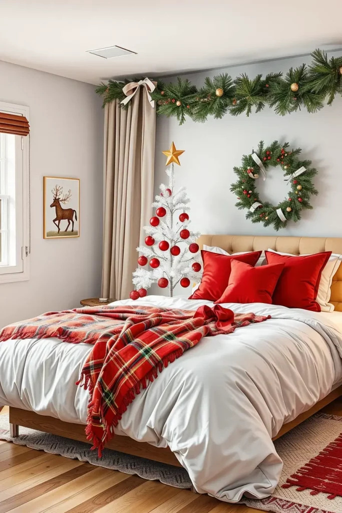 65 Best Xmas Bedroom Decor Ideas 2025 to Create a Cozy and Magical Holiday Retreat