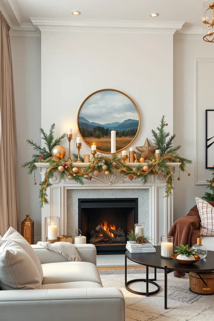 64 Mantle Xmas Decorations Ideas 2025: Stylish, Modern & Unique Fireplace Inspiration