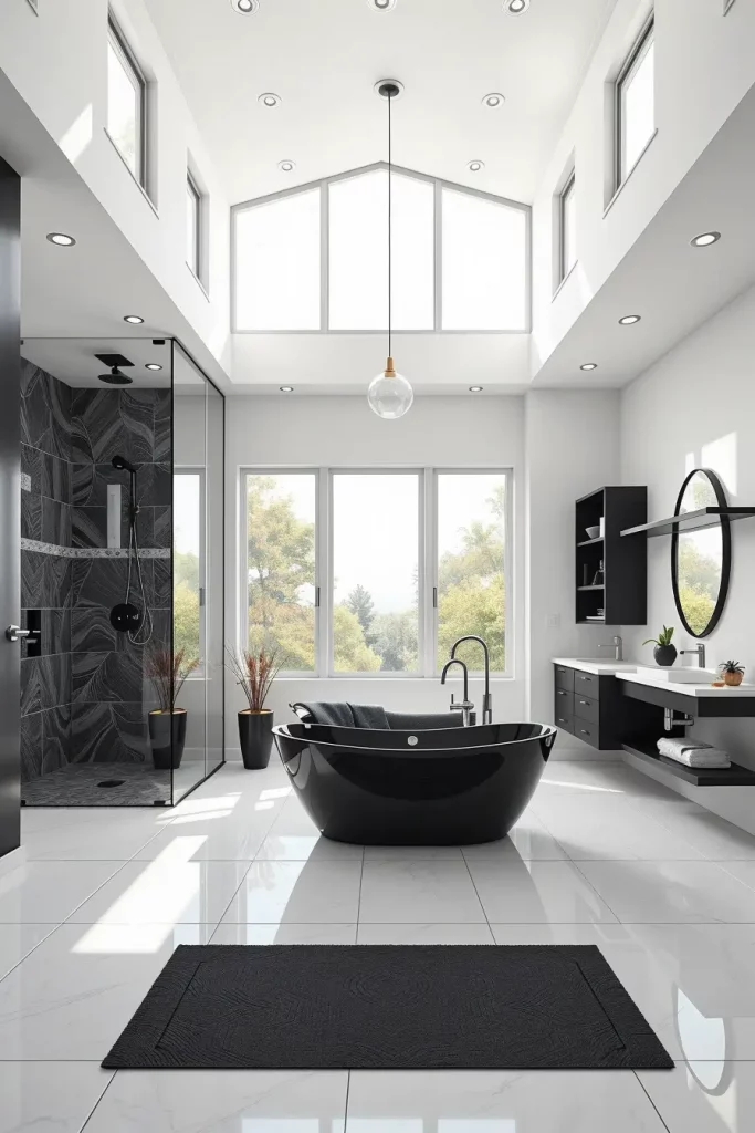 64 Black and White Bathroom Ideas 2026 for Modern and Timeless Designs