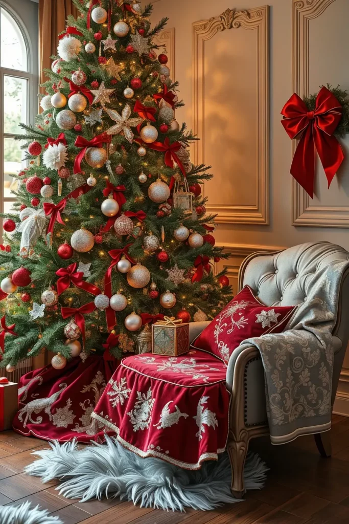 63 Red and Silver Christmas Tree 2025 Ideas for a Timeless Holiday Look