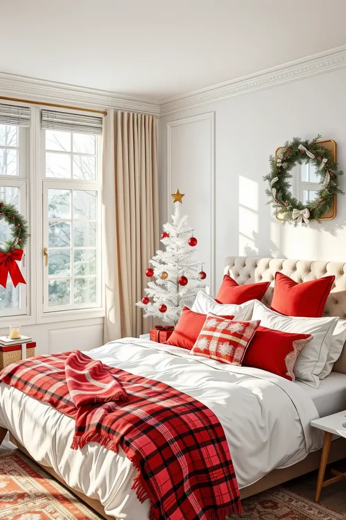 65 Best Xmas Bedroom Decor Ideas 2025 to Create a Cozy and Magical Holiday Retreat