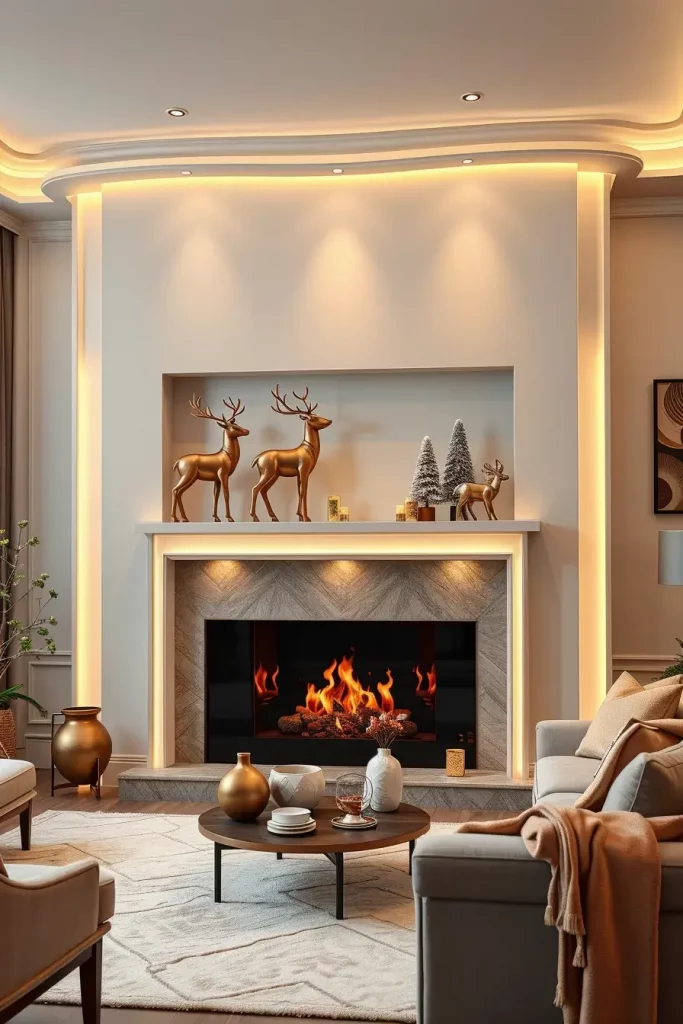 64 Mantle Xmas Decorations Ideas 2025: Stylish, Modern & Unique Fireplace Inspiration