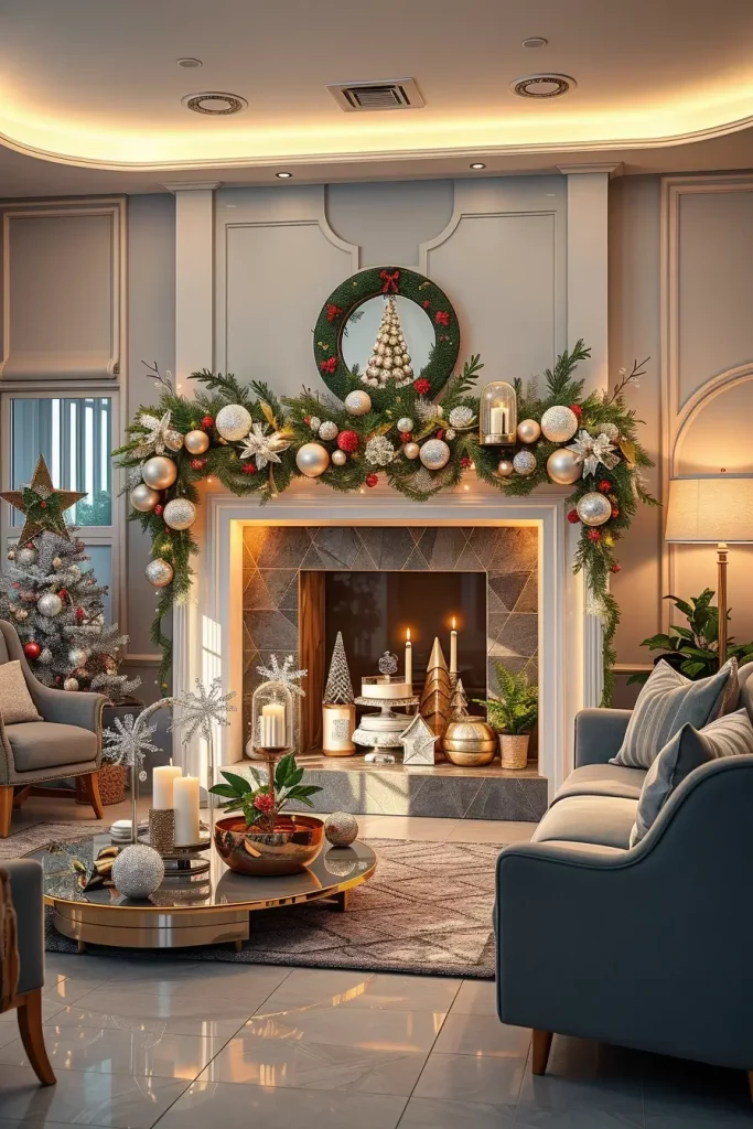 64 Mantle Xmas Decorations Ideas 2025: Stylish, Modern & Unique Fireplace Inspiration