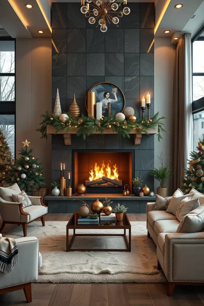 64 Mantle Xmas Decorations Ideas 2025: Stylish, Modern & Unique Fireplace Inspiration