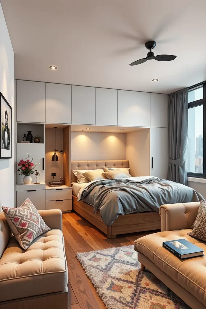 62 Small Bedroom Ideas 2026: Smart Designs, Storage & Modern Layouts