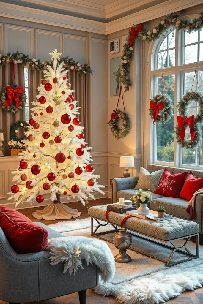 64 Red and White Christmas Tree 2025 Ideas for a Stylish Holiday Home