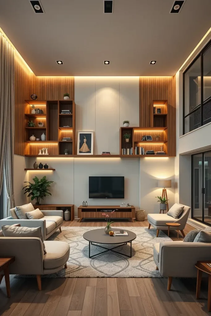 62 Living Room Wall Decoration Ideas 2026: Modern Trends and Stylish Wall Design Inspirations