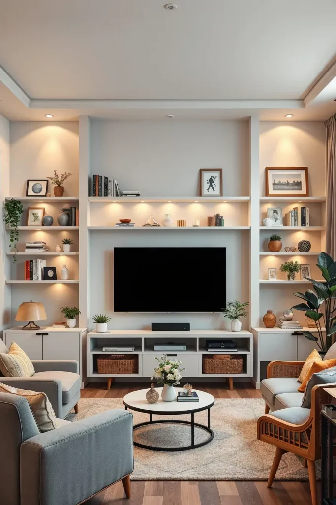 64 Living Room TV Wall Ideas 2026: Modern Designs for a Stylish Home