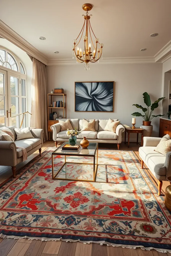 64 Rugs for Living Room Ideas 2026: Modern Decor Trends for a Stylish Home