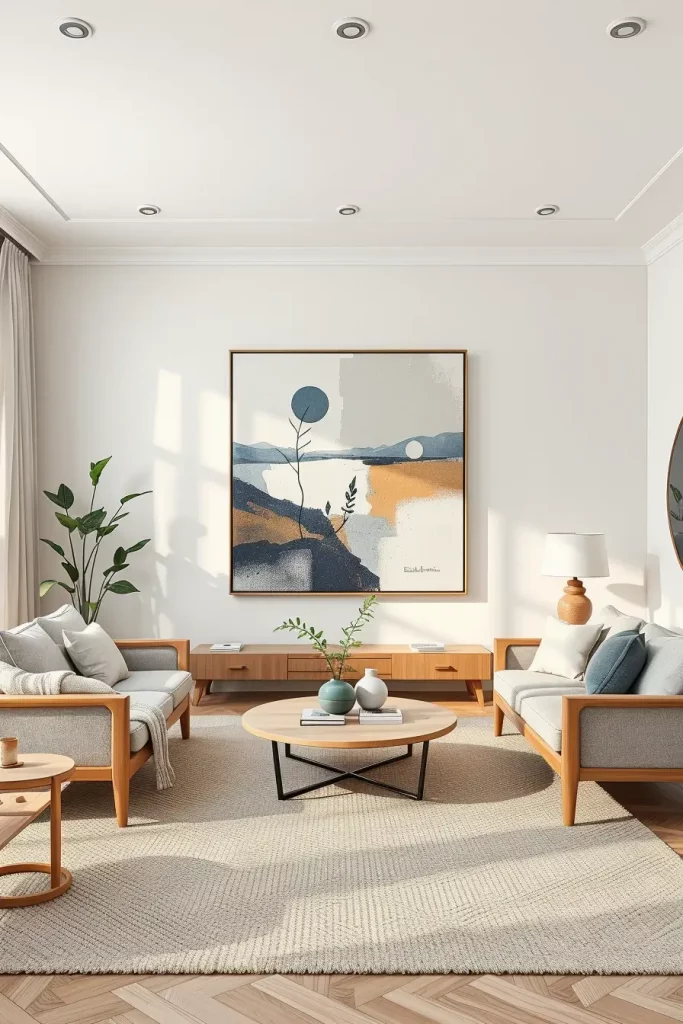 62 Living Room Wall Decoration Ideas 2026: Modern Trends and Stylish Wall Design Inspirations