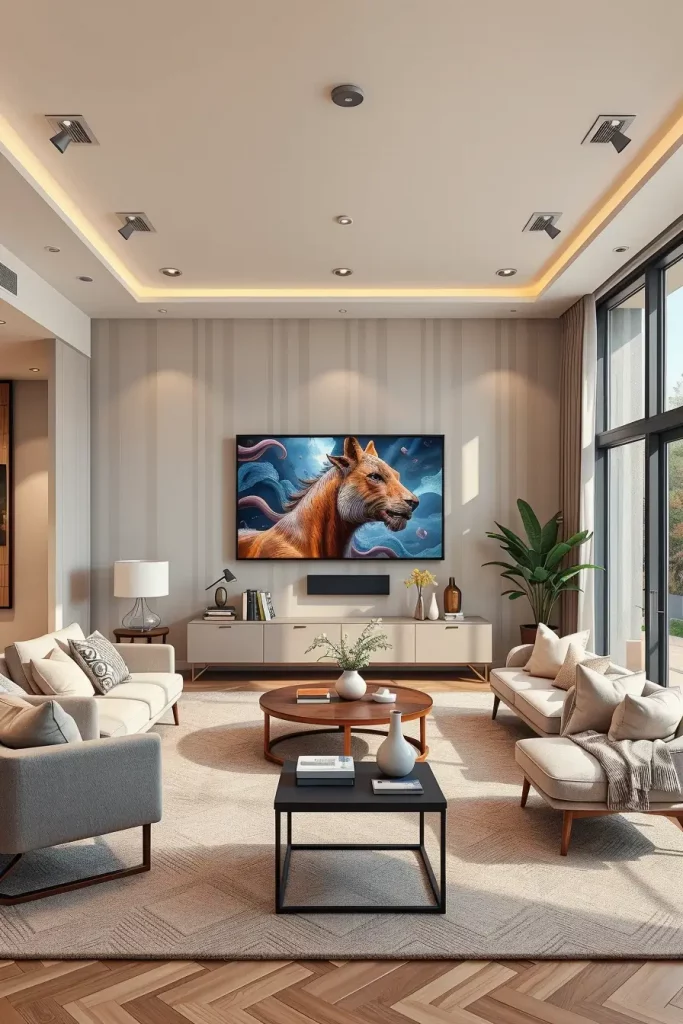 62 Living Room Wall Decoration Ideas 2026: Modern Trends and Stylish Wall Design Inspirations