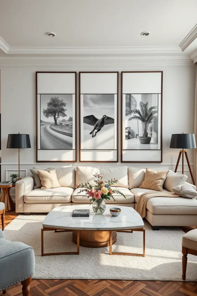 62 Living Room Wall Decoration Ideas 2026: Modern Trends and Stylish Wall Design Inspirations