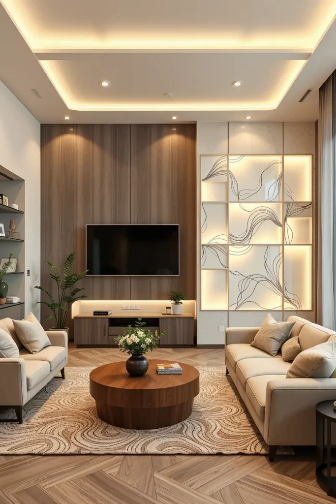 62 Living Room Wall Decoration Ideas 2026: Modern Trends and Stylish Wall Design Inspirations