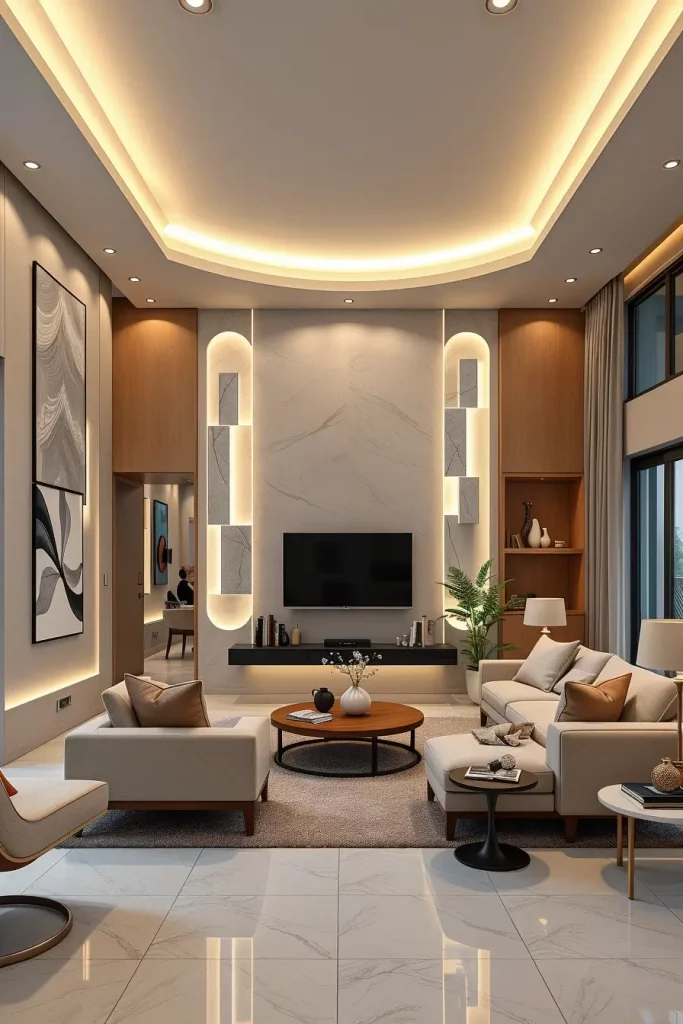 62 Living Room Wall Decoration Ideas 2026: Modern Trends and Stylish Wall Design Inspirations