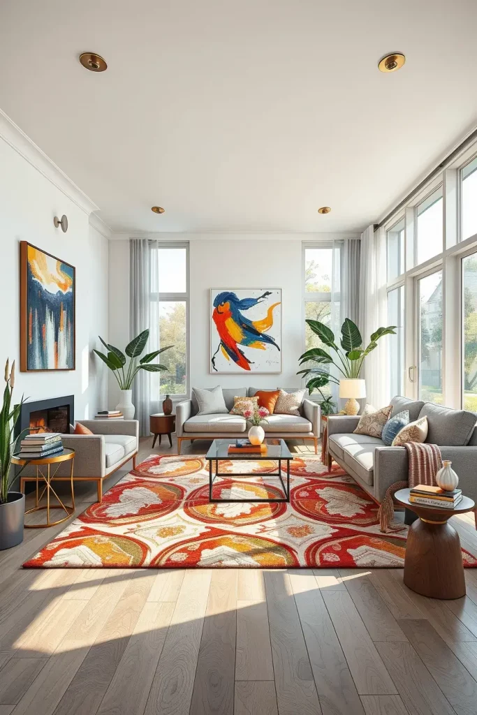 64 Rugs for Living Room Ideas 2026: Modern Decor Trends for a Stylish Home