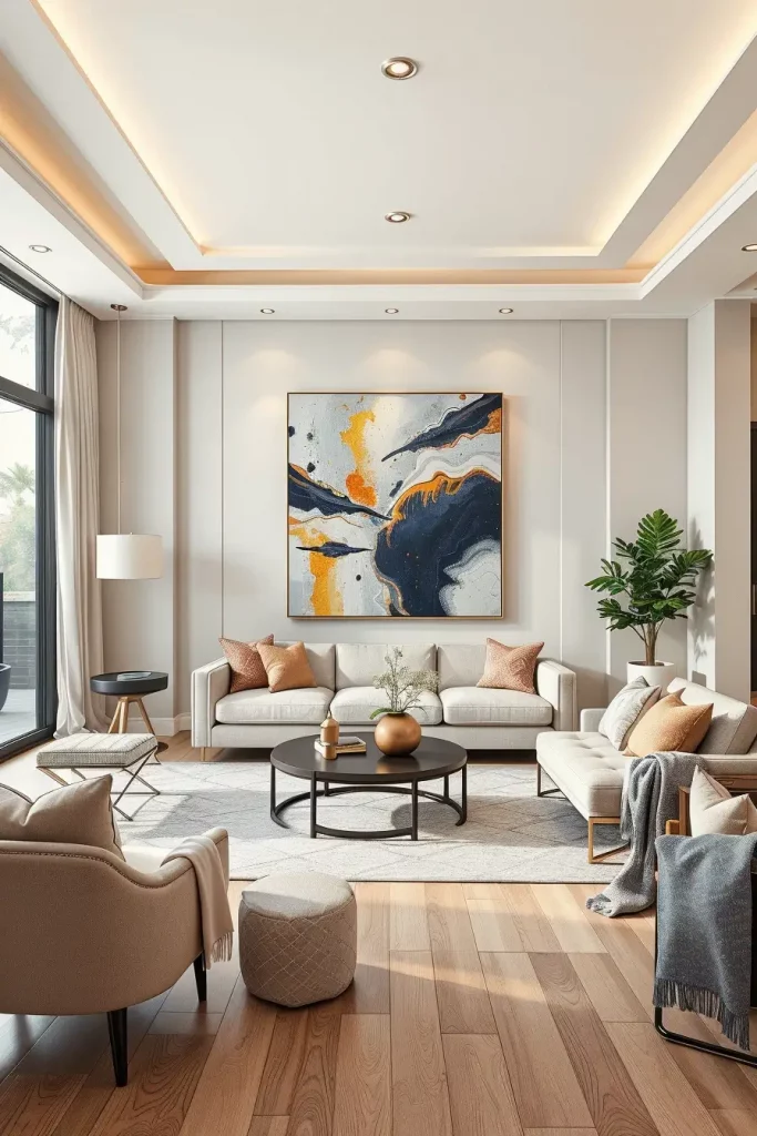 62 Living Room Wall Decoration Ideas 2026: Modern Trends and Stylish Wall Design Inspirations