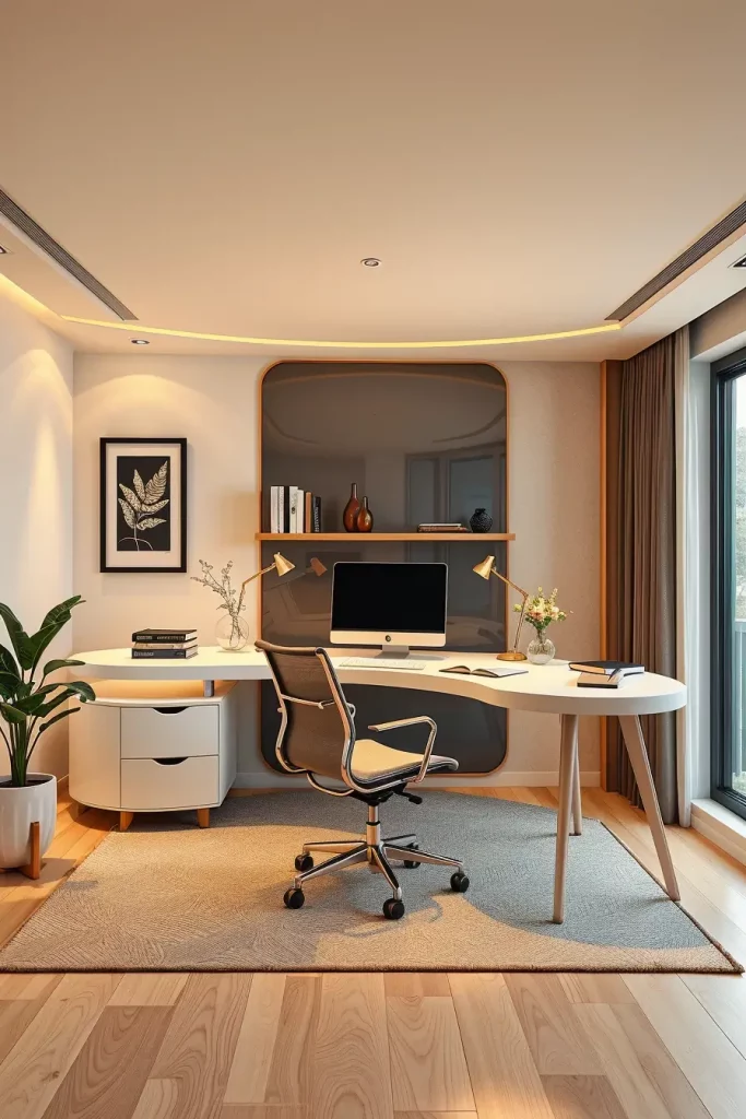 62 Home Office Desk Ideas 2026: Curved, Oval & Designer Desks for Modern Workspaces