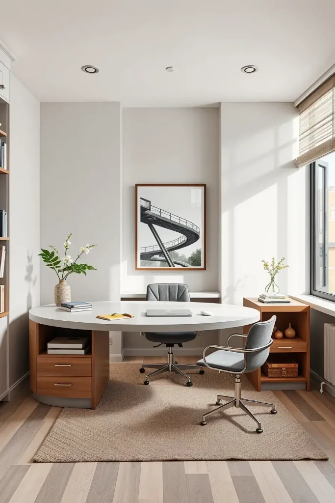 62 Home Office Desk Ideas 2026: Curved, Oval & Designer Desks for Modern Workspaces