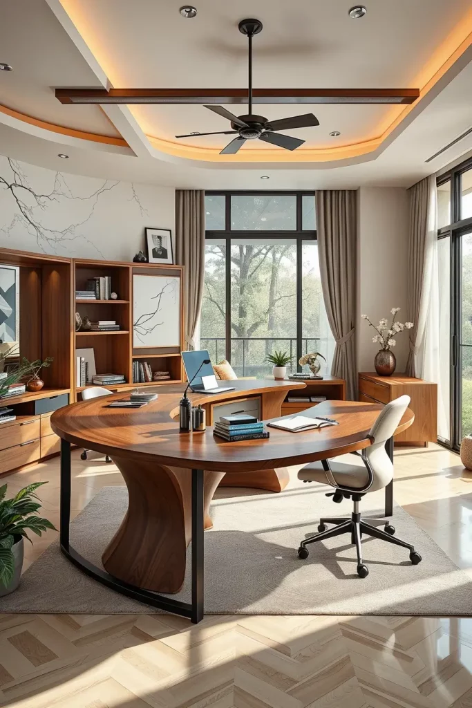 62 Home Office Desk Ideas 2026: Curved, Oval & Designer Desks for Modern Workspaces