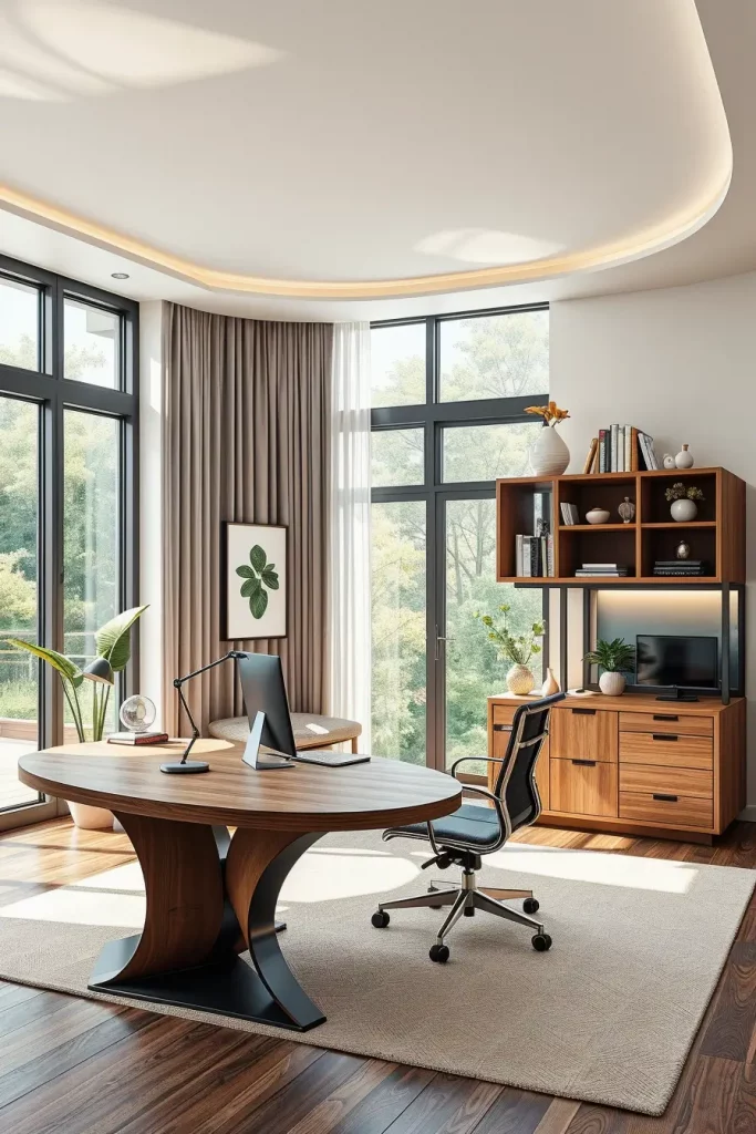 62 Home Office Desk Ideas 2026: Curved, Oval & Designer Desks for Modern Workspaces