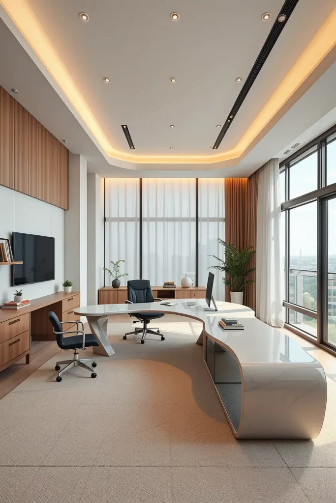 62 Home Office Desk Ideas 2026: Curved, Oval & Designer Desks for Modern Workspaces