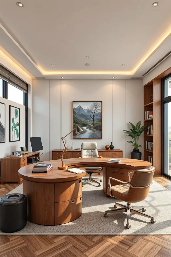 62 Home Office Desk Ideas 2026: Curved, Oval & Designer Desks for Modern Workspaces