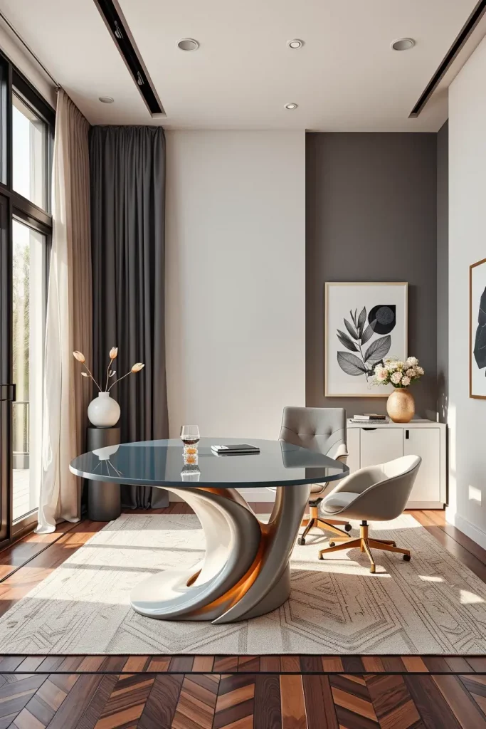 62 Home Office Desk Ideas 2026: Curved, Oval & Designer Desks for Modern Workspaces