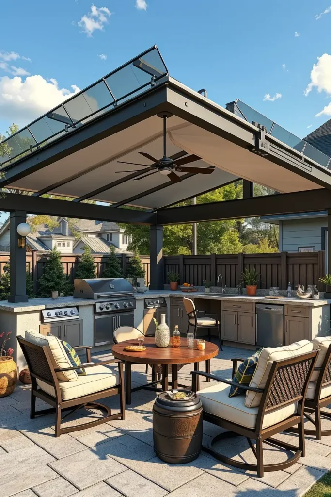 61 Outdoor BBQ Area With Roof 2026: Stylish And Modern Covered BBQ Ideas