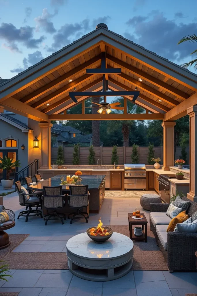 61 Outdoor BBQ Area With Roof 2026: Stylish And Modern Covered BBQ Ideas