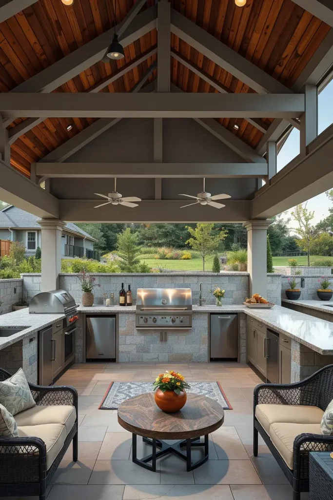 61 Outdoor BBQ Area With Roof 2026: Stylish And Modern Covered BBQ Ideas