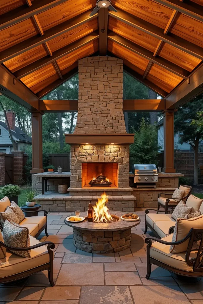 61 Outdoor BBQ Area With Roof 2026: Stylish And Modern Covered BBQ Ideas