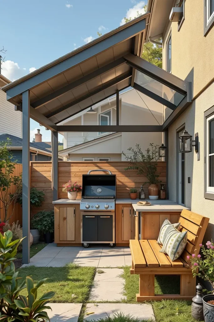 61 Outdoor BBQ Area With Roof 2026: Stylish And Modern Covered BBQ Ideas