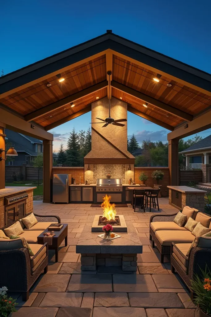 61 Outdoor BBQ Area With Roof 2026: Stylish And Modern Covered BBQ Ideas