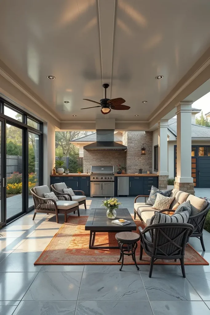 61 Outdoor BBQ Area With Roof 2026: Stylish And Modern Covered BBQ Ideas