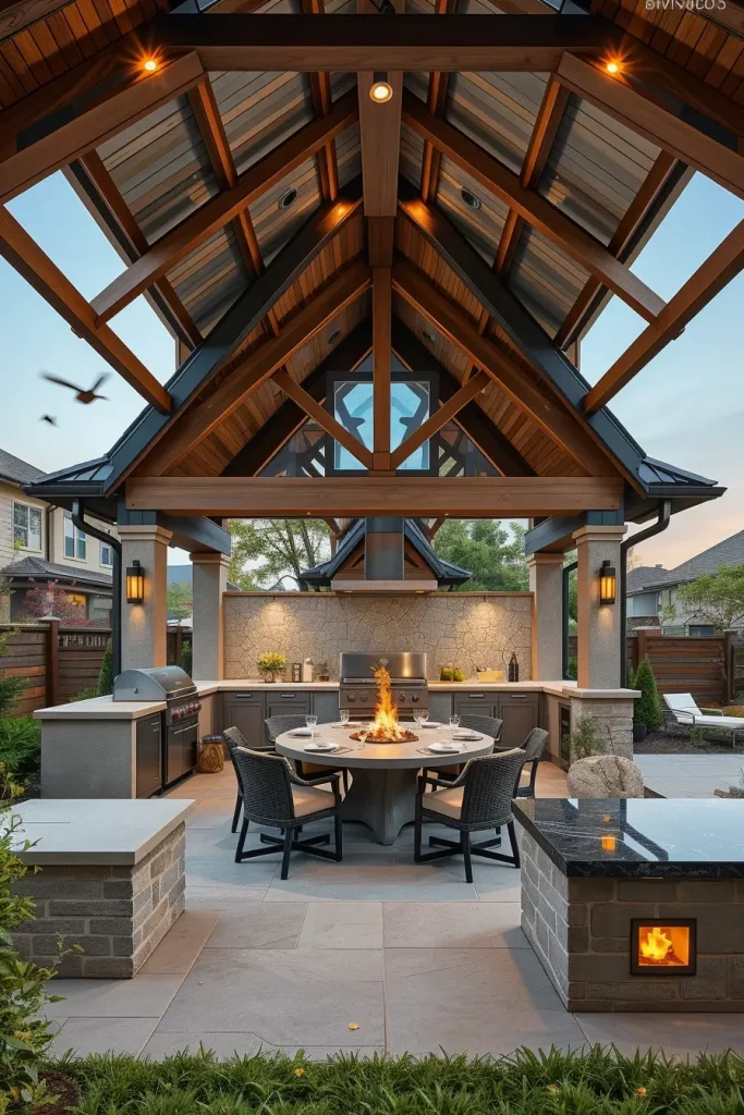 61 Outdoor BBQ Area With Roof 2026: Stylish And Modern Covered BBQ Ideas