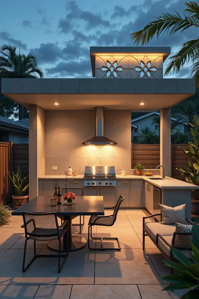 61 Outdoor BBQ Area With Roof 2026: Stylish And Modern Covered BBQ Ideas