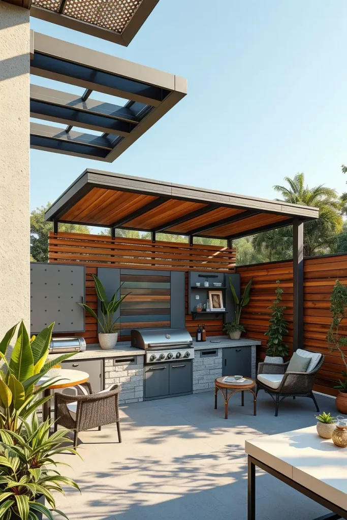 61 Outdoor BBQ Area With Roof 2026: Stylish And Modern Covered BBQ Ideas