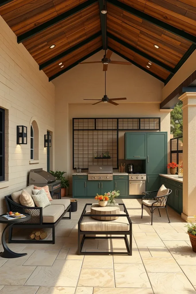 61 Outdoor BBQ Area With Roof 2026: Stylish And Modern Covered BBQ Ideas