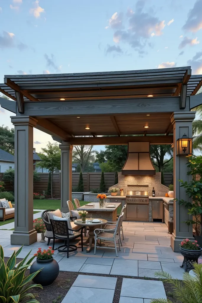 61 Outdoor BBQ Area With Roof 2026: Stylish And Modern Covered BBQ Ideas