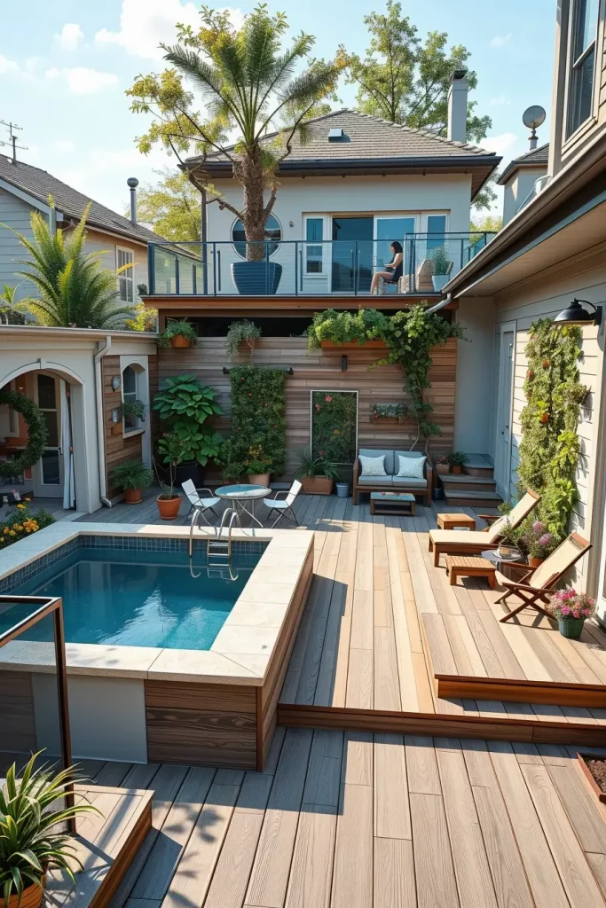 Outdoor Pool Area Above Ground 2026: Creative, Modern And Designer Backyard Ideas