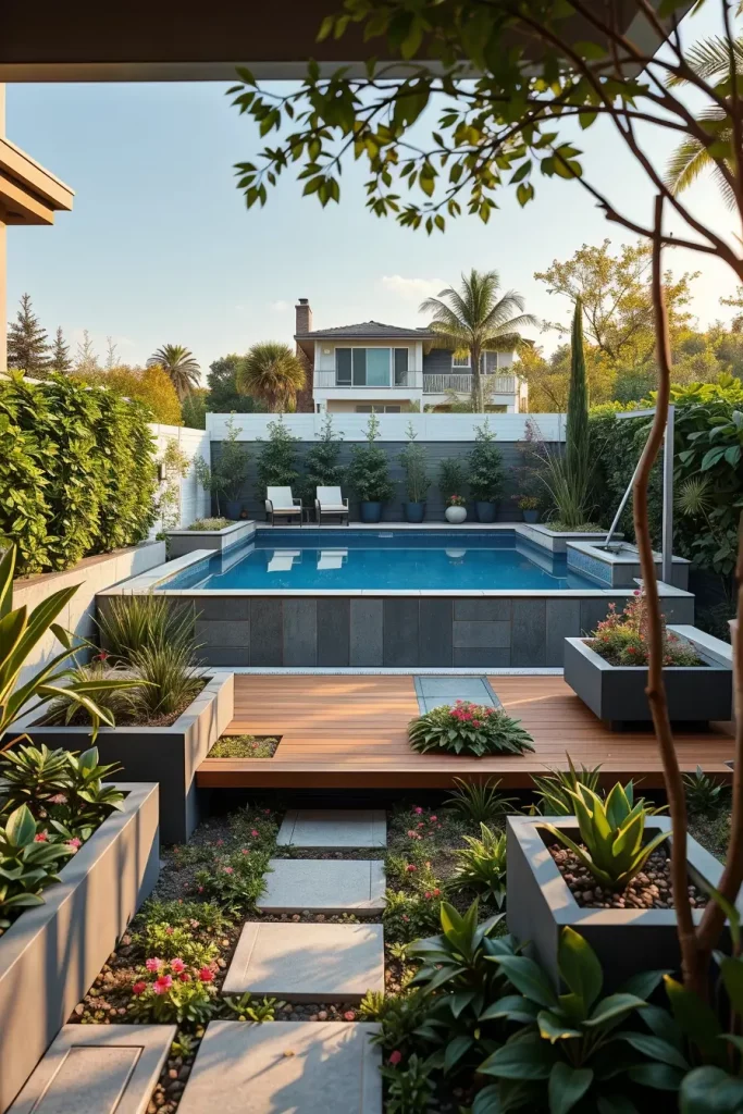 Outdoor Pool Area Above Ground 2026: Creative, Modern And Designer Backyard Ideas