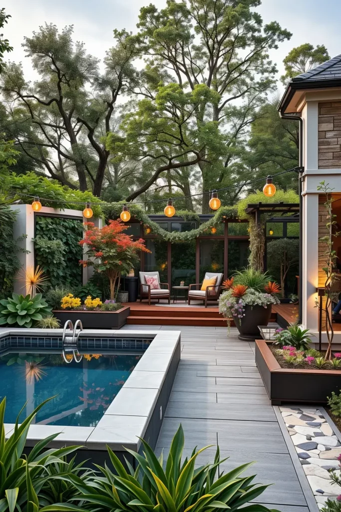 Outdoor Pool Area Above Ground 2026: Creative, Modern And Designer Backyard Ideas