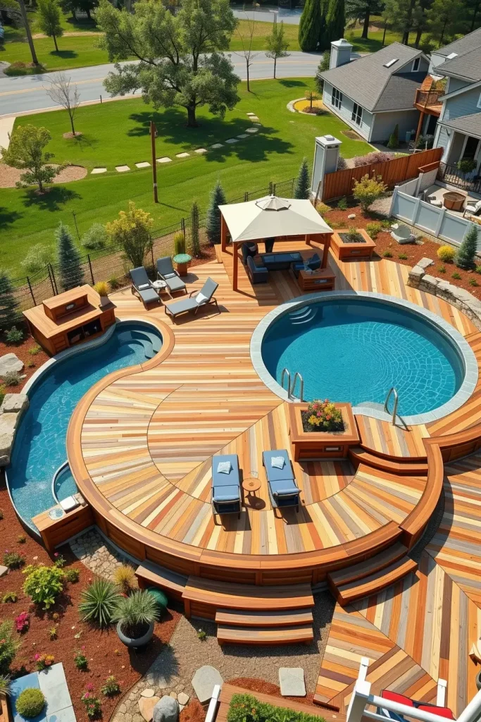 Outdoor Pool Area Above Ground 2026: Creative, Modern And Designer Backyard Ideas