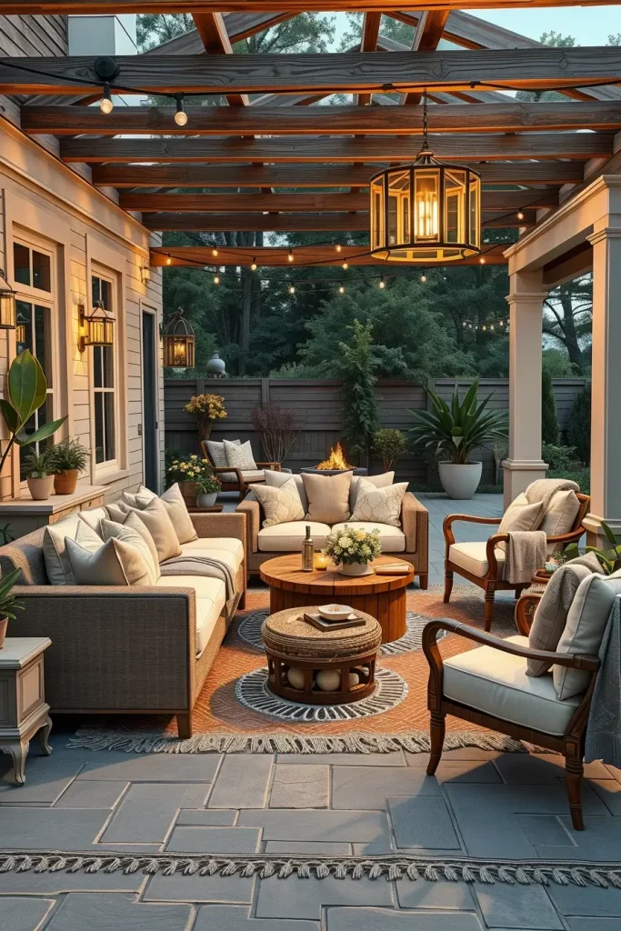 56 Farmhouse-Style Patio Ideas 2026 For Cozy And Rustic Outdoor Living