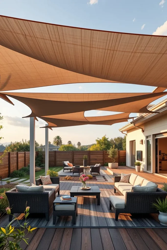 57 Sun Sail Shade Ideas For Your Outdoor Space 2026: Modern Patio & Backyard Trends