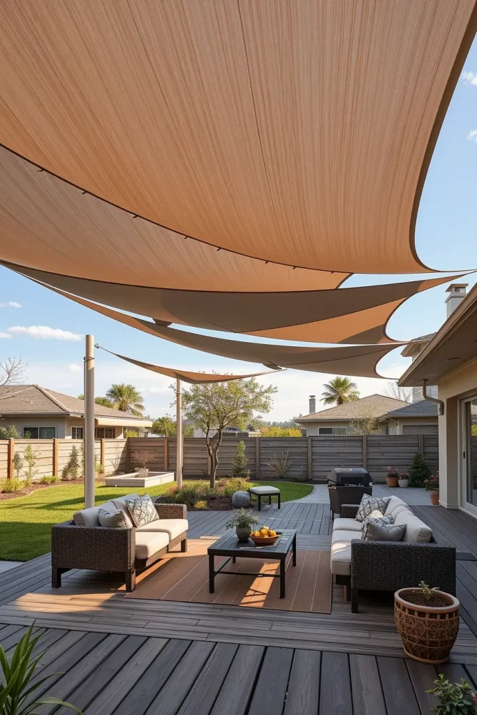 57 Sun Sail Shade Ideas For Your Outdoor Space 2026: Modern Patio & Backyard Trends