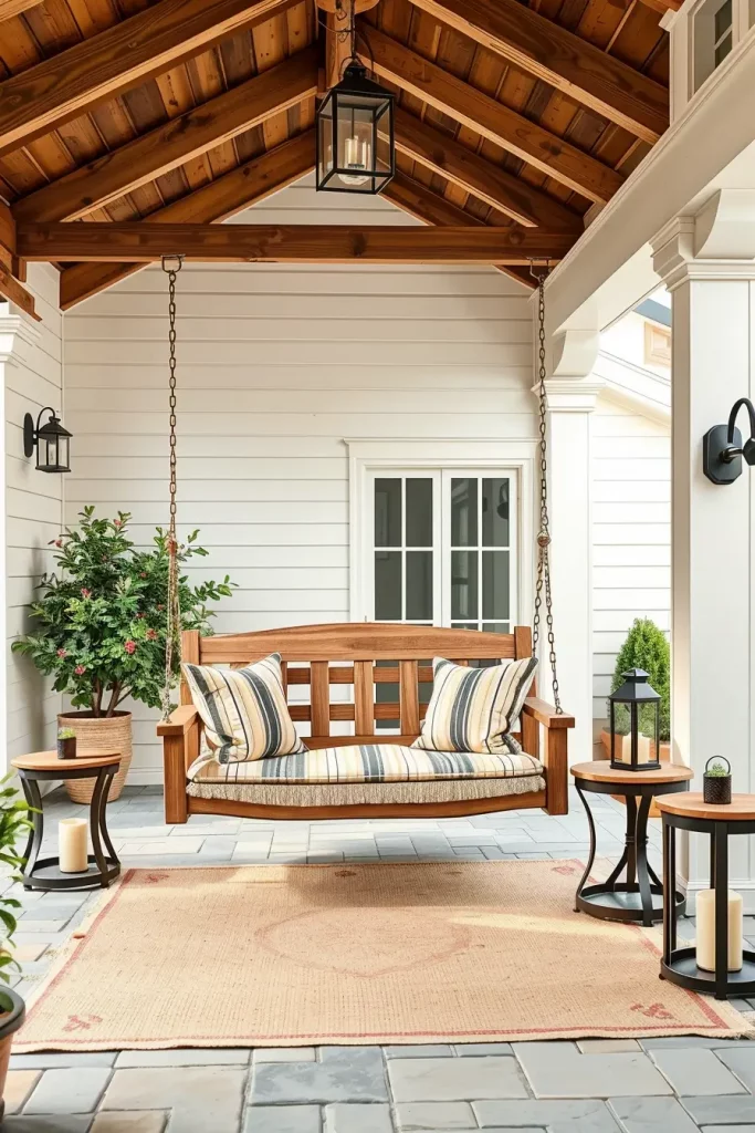 56 Farmhouse-Style Patio Ideas 2026 For Cozy And Rustic Outdoor Living