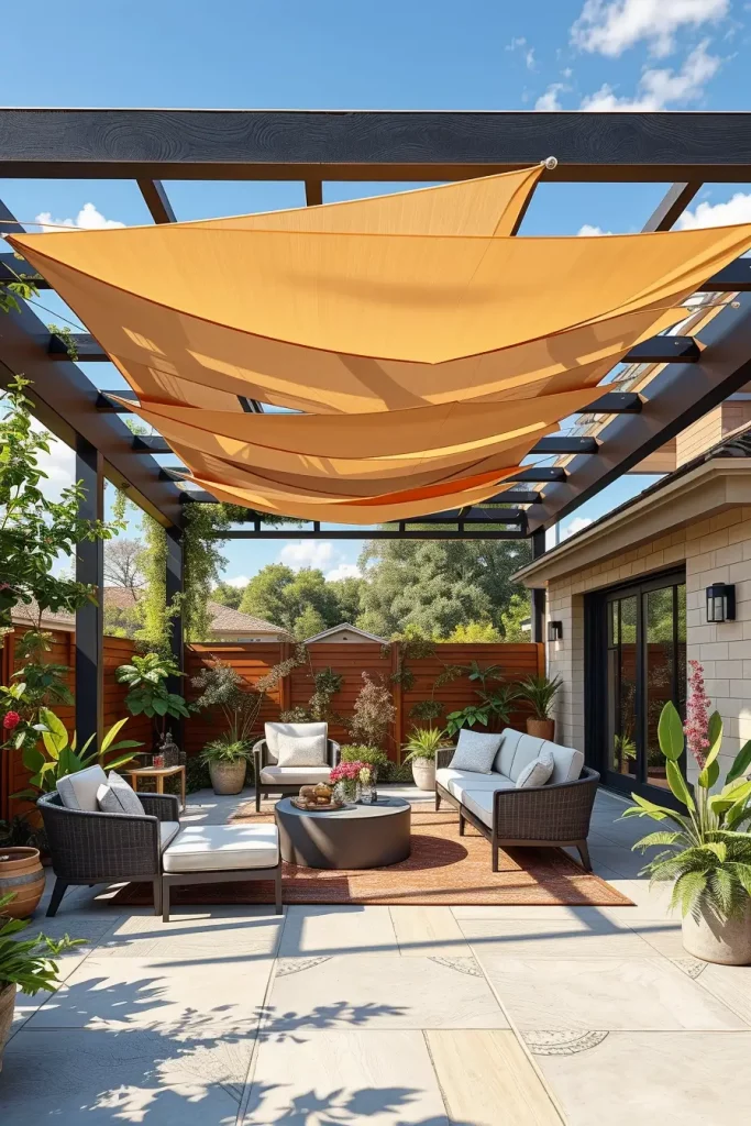 57 Sun Sail Shade Ideas For Your Outdoor Space 2026: Modern Patio & Backyard Trends
