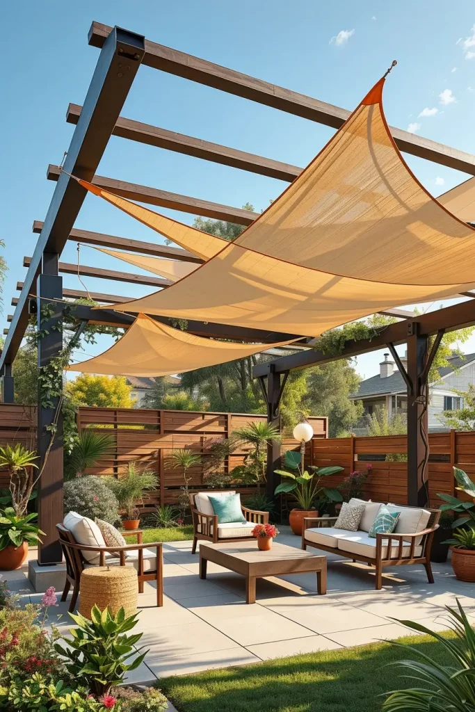 57 Sun Sail Shade Ideas For Your Outdoor Space 2026: Modern Patio & Backyard Trends
