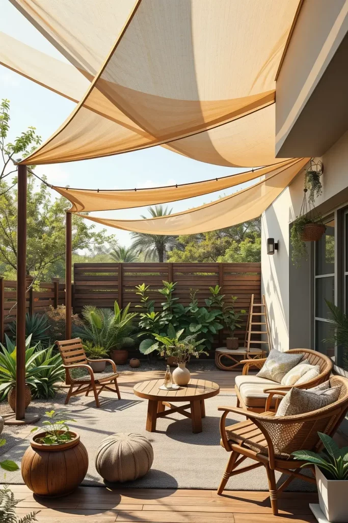 57 Sun Sail Shade Ideas For Your Outdoor Space 2026: Modern Patio & Backyard Trends